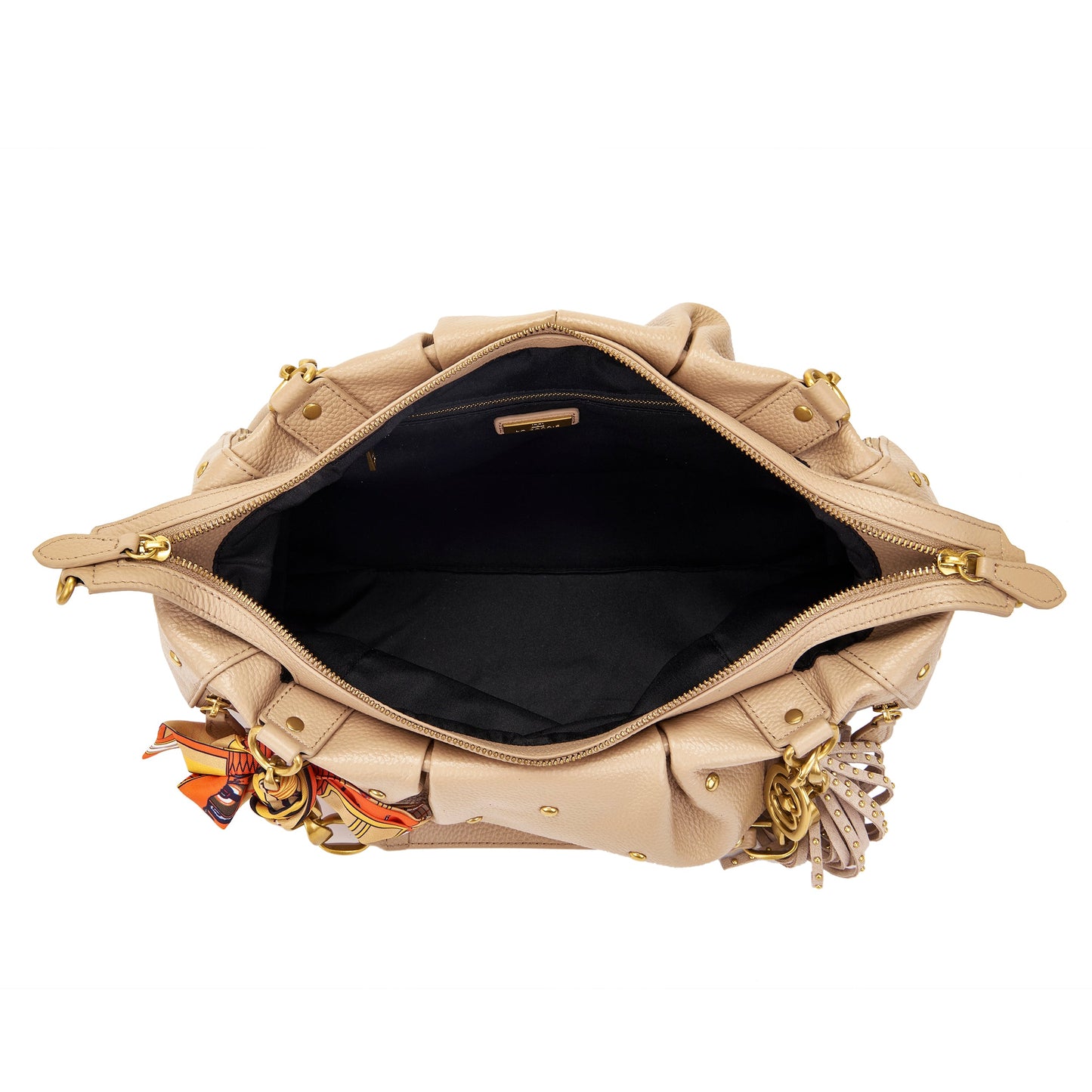 Borsa shopping Foulard Beige - Immagine 5