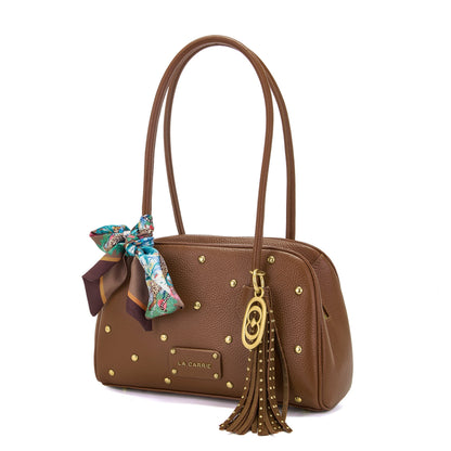 Borsa a spalla Foulard Cuoio - Immagine 2