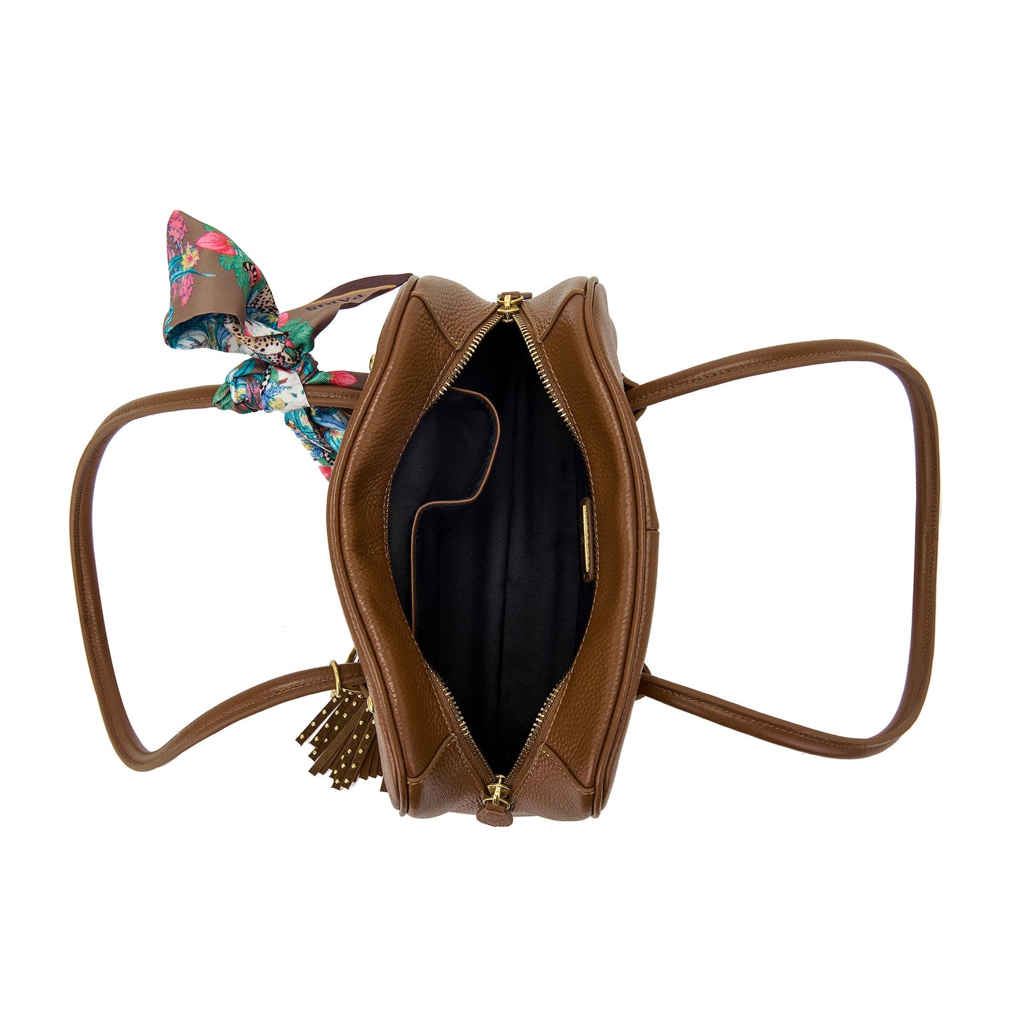 Borsa a spalla Foulard Cuoio - Immagine 5