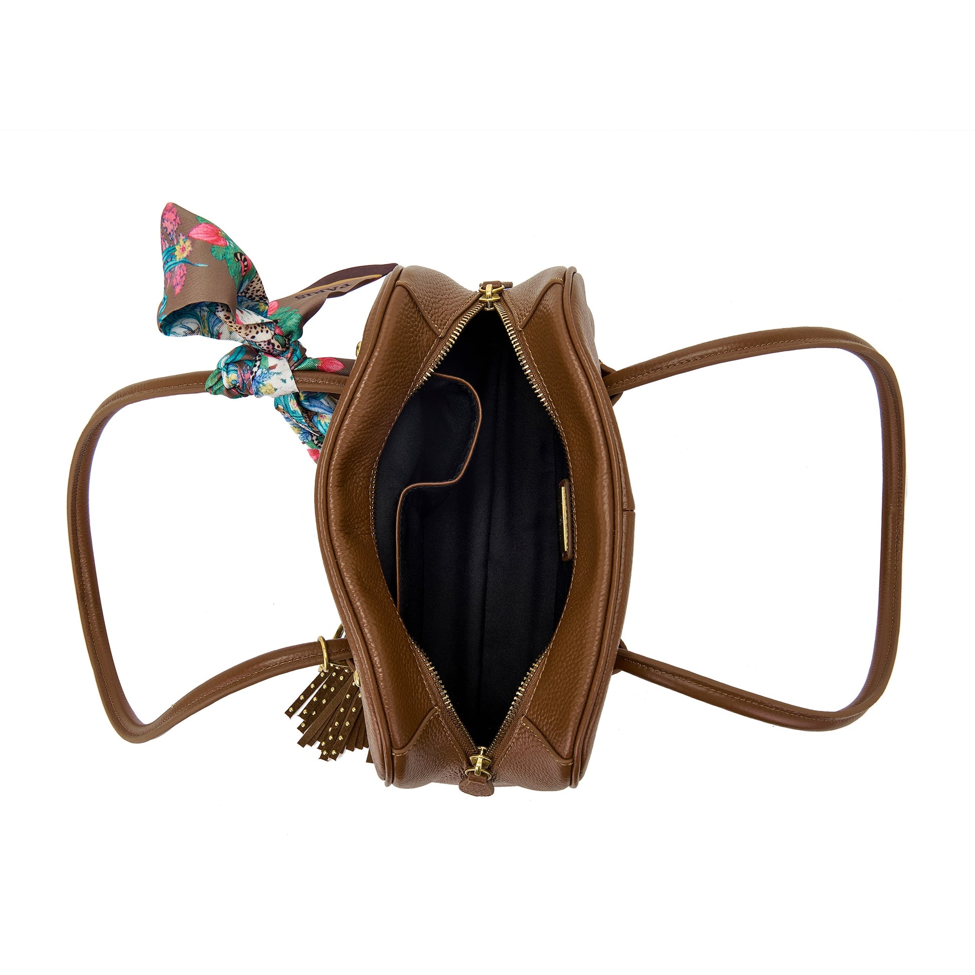 Borsa a spalla Foulard Cuoio - Immagine 5