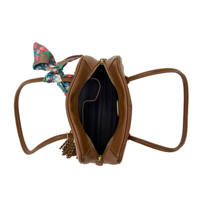 Borsa a spalla Foulard Cuoio - Immagine 5
