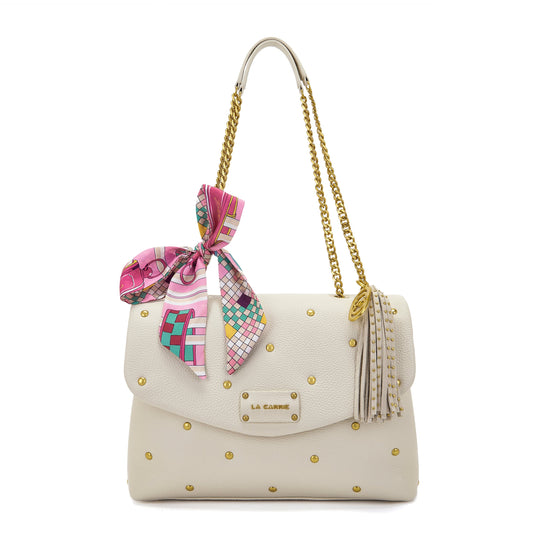 Borsa a spalla Foulard Ivory