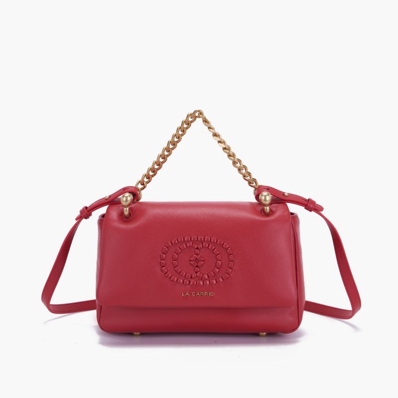 BORSA A MANO WOVEN RED